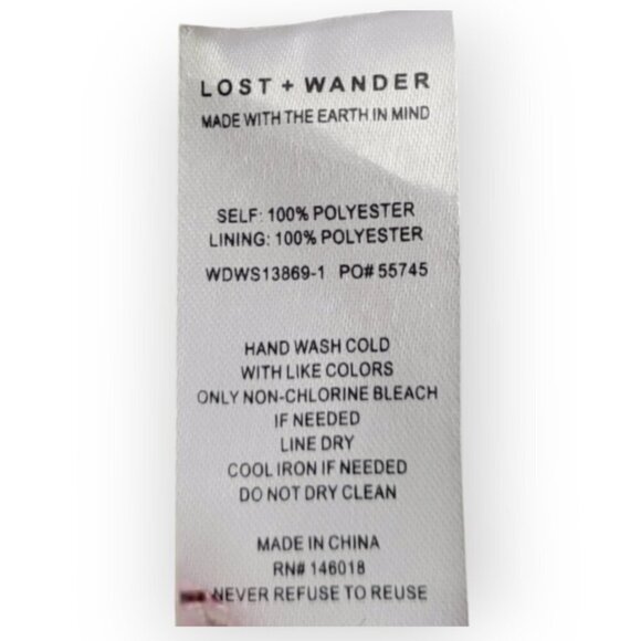 Abstract Watercolor Smocked Mini Dress Large by Lost + Wander - Picture 15 of 16